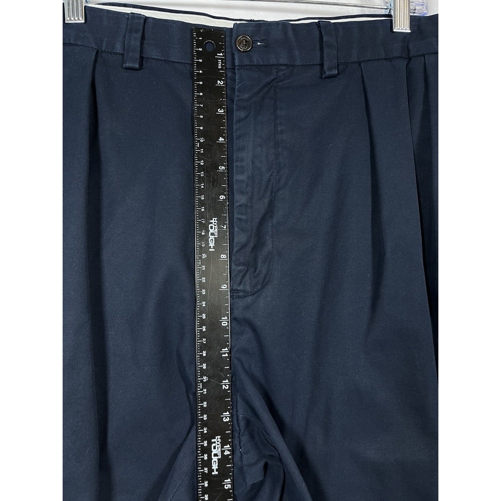 VTG POLO RALPH LAUREN Sz 38 Short Golf Fairway Men's Navy Blue Cotton Pleated - Picture 6 of 10